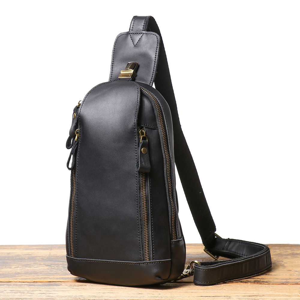 Luxury Bags Leather - Bolsa de peito multifunções para homens