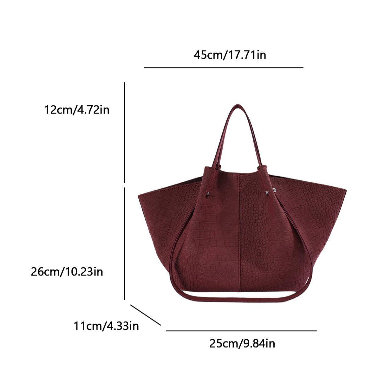 Bolsa Tote de Couro com Relevo - Luxury Bags Tote avaliação e preço